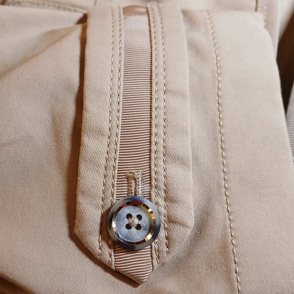 WHITE HOUSE BLACK MARKET Golden Tan Jacket with Satin & Button Details - Picture 10 of 11